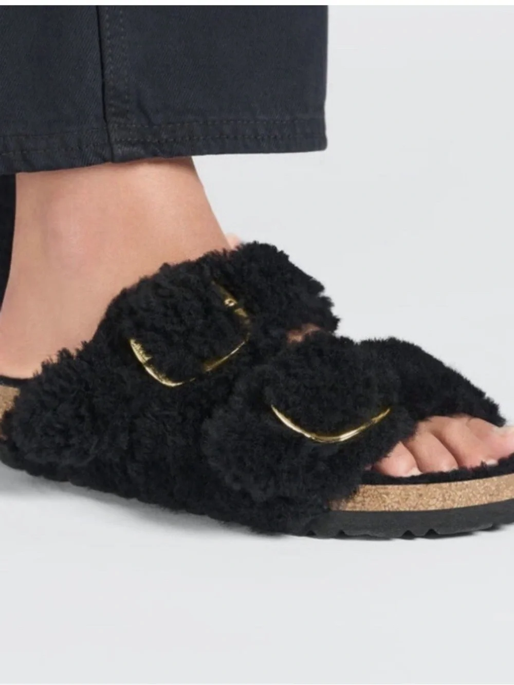 Birkenstocks Papillio Big Buckle Teddy Shearling Arizona Sz40 Europe US 9 us